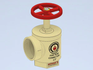 Limitazione pressione valvola ad angolo 155 Modello 3D