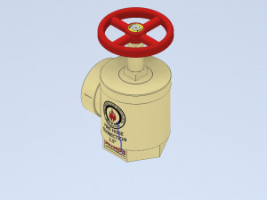 Angle valve pressure restricting 155 3D Модель