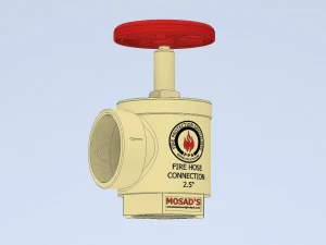 Restri&ccedil;&atilde;o de press&atilde;o da v&aacute;lvula angular 155 Modelo 3D