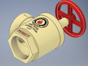 Angle valve pressure restricting 155 3D Модель