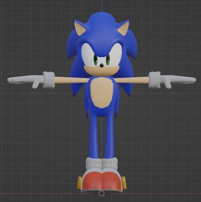 Sonic 3D मॉडल .c4d .max .obj .3ds .fbx .stl .blend 