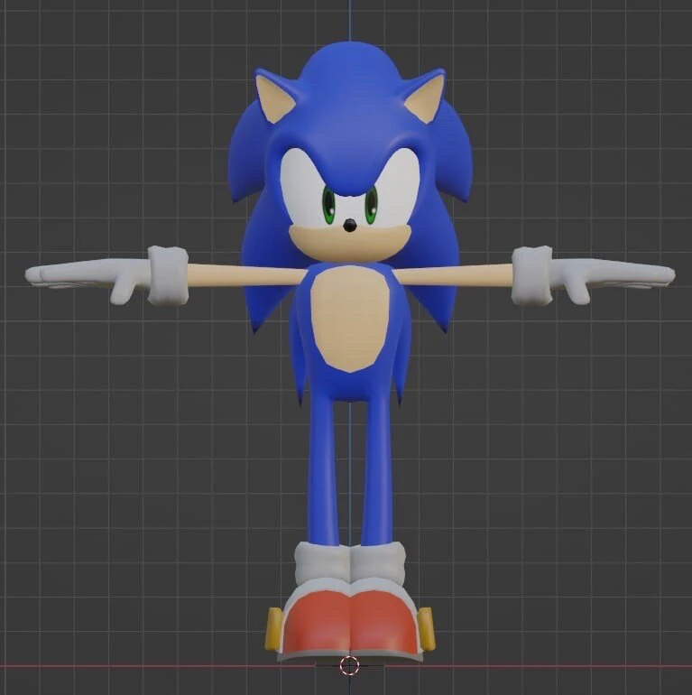 Sonic 3D Model .c4d .max .obj .3ds .fbx .stl .blend 