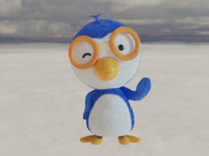 Маленький пингвин Пороро 3D Модель