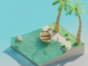Beach 3D Model