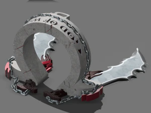 PS5DS Holder God Of War Theme- Blades of Chaos 3D Print Model