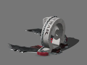 PS5DS Holder God Of War Theme- Blades of Chaos 3D Print Model