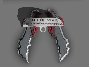 PS5DS Holder God Of War Theme- Blades of Chaos Modello di stampa 3D