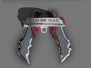 PS5DS Holder God Of War Theme- Blades of Chaos 3D Print Model