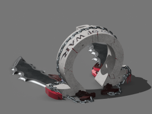 PS5DS Holder God Of War Theme- Blades of Chaos Modello di stampa 3D