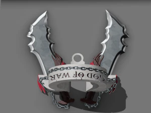 PS5DS Holder God Of War Theme- Blades of Chaos 3D Print Model