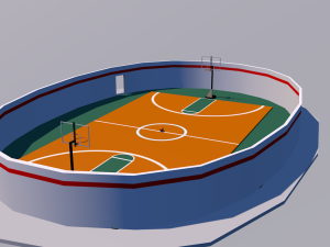Basketball court 3D Model
