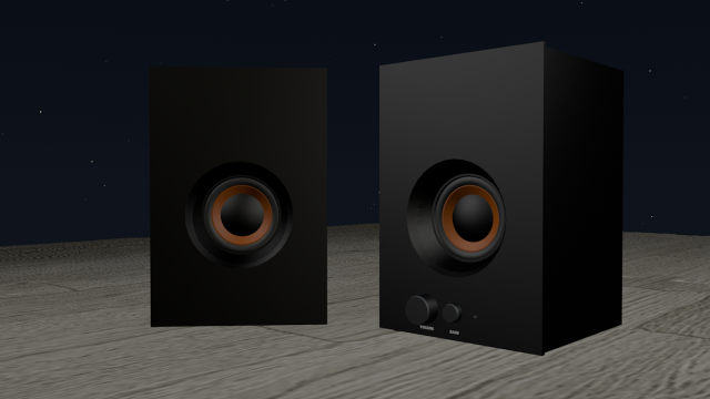 Music speakers 3D Model .c4d .max .obj .3ds .fbx .stl .blend 