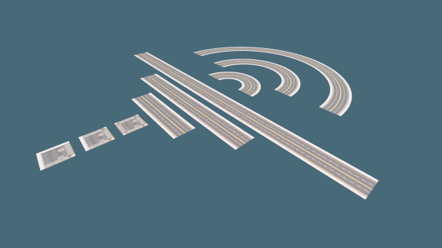 ModularRoadsPack Modelo 3D .c4d .max .obj .3ds .fbx .stl .blend 