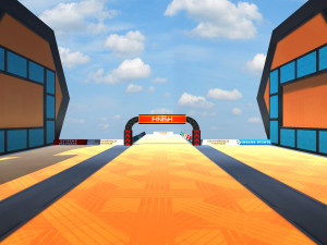 Modular Stunt Racing Tracks and Platforms 3D 模型