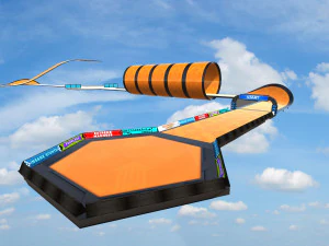 Modular Stunt Racing Tracks and Platforms 3D Model