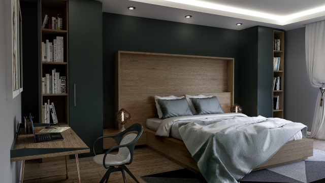 Teen Bedroom 3D Model .c4d .max .obj .3ds .fbx .stl .blend