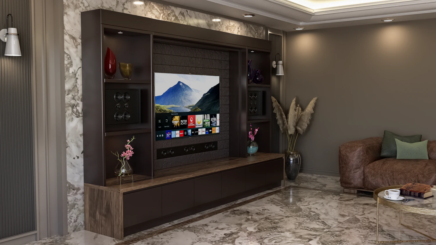 Modern TV Unit 3D Model .c4d .max .obj .3ds .fbx .stl .blend 