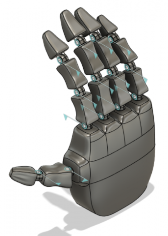 Movable hand 3D Model .c4d .max .obj .3ds .fbx .stl .blend 