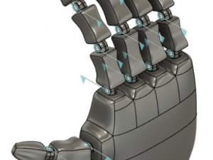 Movable hand Model 3D