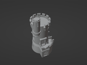 Castle with stairs Model 3D