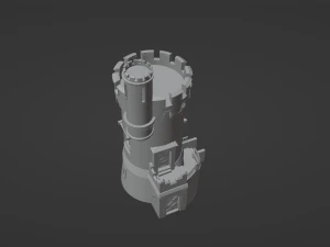 Castle with stairs 3D Model