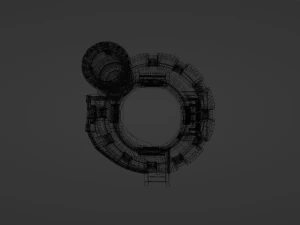 Castle with stairs 3D Model