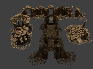 Architectural ruins Model 3D