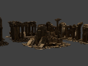 Architectural ruins Model 3D