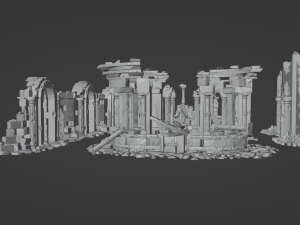 Architectural ruins Model 3D