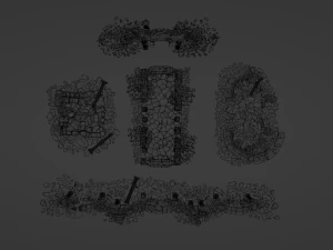 Architectural ruins 3D Model