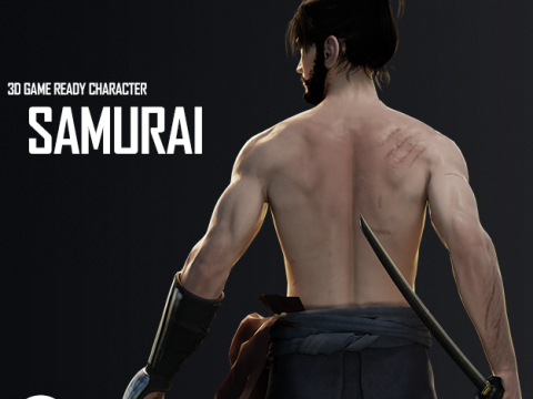 Samurai - Game Ready Low-poly 3Dモデル