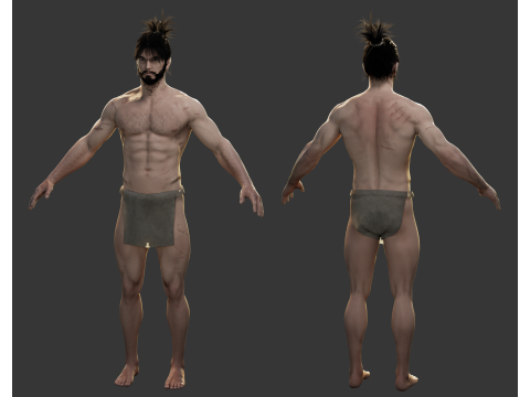 Samurai - Game Ready Low-poly Modèle 3D