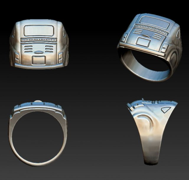 RING FIAT 500 Modello di stampa 3D in Anelli 3DExport