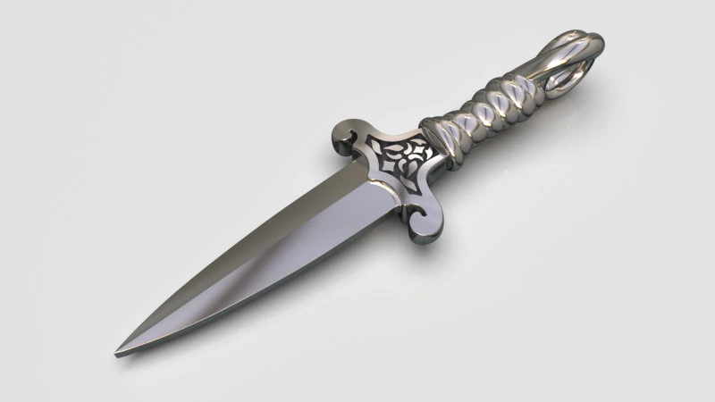 Ciondolo pugnale Modello di stampa 3D .c4d .max .obj .3ds .fbx .stl .blend 