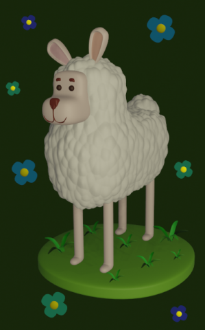 Sheep 3D Модель .c4d .max .obj .3ds .fbx .stl .blend 