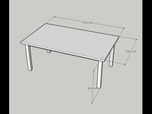 Simple table model 3D Модель