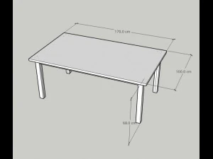 Modello da tavolo semplice Modello 3D