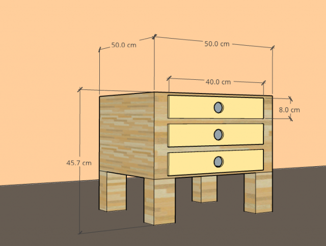 Night table 3D मॉडल .c4d .max .obj .3ds .fbx .stl .blend