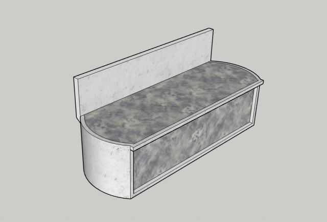Bench Model 3D .c4d .max .obj .3ds .fbx .stl .blend 