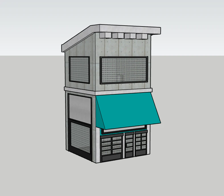 Small shop with texture 3D Model .c4d .max .obj .3ds .fbx .stl .blend