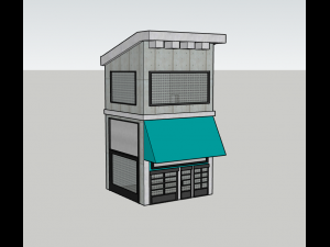 Small shop with texture 3Dモデル