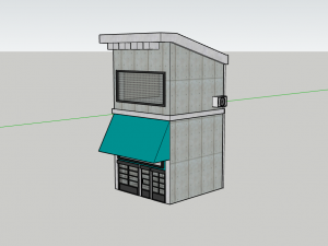 Small shop with texture 3D 모델