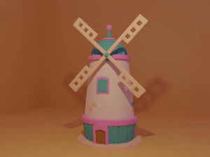 Molino Animado Modelo 3D