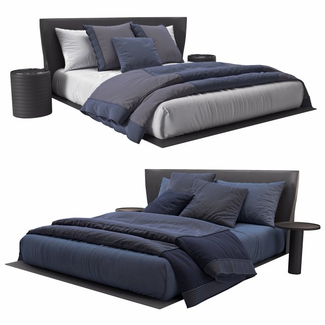 Bed Alys BB Italia 3Dモデル .c4d .max .obj .3ds .fbx .stl .blend 