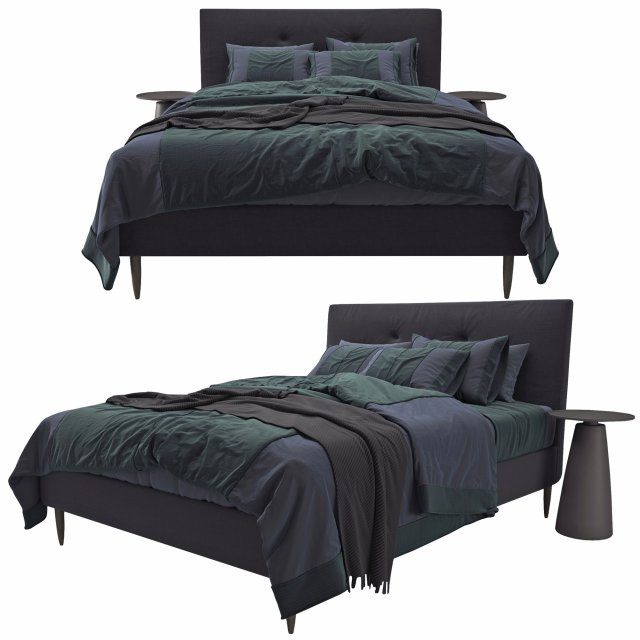 Bed IDANS Ikea Model 3D .c4d .max .obj .3ds .fbx .stl .blend 