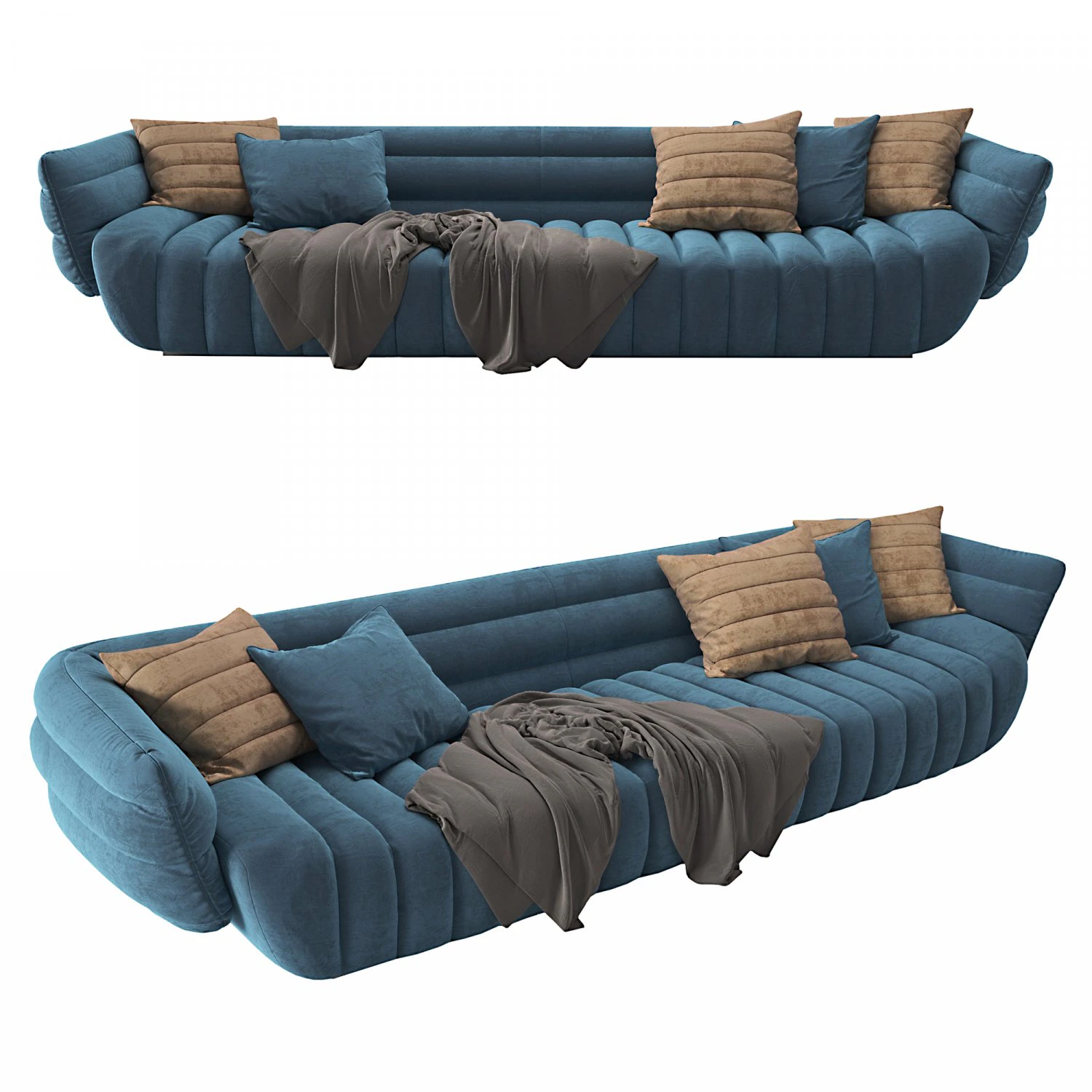 Sofa Baxter Tactile 3D Model .c4d .max .obj .3ds .fbx .stl .blend 
