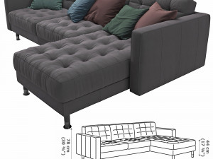 Sofa Landskrona Ikea 3Dモデル