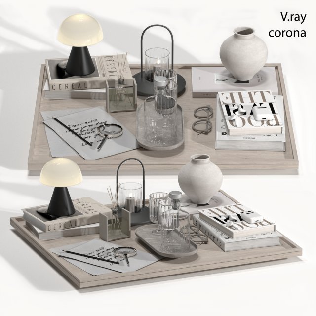 Decorativeset1 Model 3D .c4d .max .obj .3ds .fbx .stl .blend 