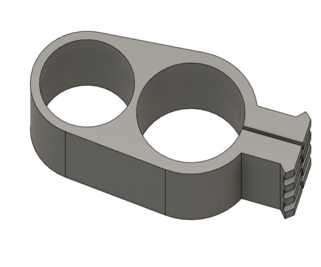 BARREL SUPPORT FOR ARTEMIS P15 RIFLE WITH RAIL FOR MOUNTING 3D Print Model .c4d .max .obj .3ds .fbx .stl .blend 