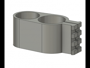 BARREL SUPPORT FOR ARTEMIS P15 RIFLE WITH RAIL FOR MOUNTING 3D Print Model